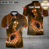 Maxcorners Bowling Grim Reaper Multioptions Personalized Name, Team Name Unisex 3D Shirts