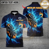Maxcorners Darts Thunder Lightning With Dartboard Multicolor Customized Name, Team Name 3D Shirts