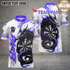 Maxcorners Dragon With Darts Design Multicolor Customized Name, Team Name 3D Shirts