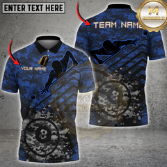 Maxcorners Billiards Striker Pattern Multicolor Customized Name, Team Name 3D Shirt
