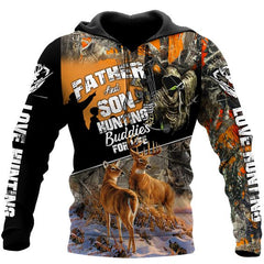 Maxcorners Deer Hunting A5 3D Over Printed Hoodie