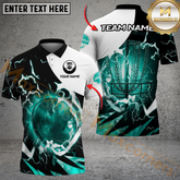 Maxcorners Disc Golf Thunder Lightning Personalized Name, Team Name 3D Shirt (4 Colors)