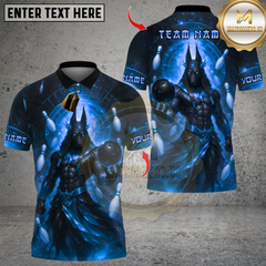 Maxcorners Bowling Ancient Egyptian God Anubis Multicolor Customized Name, Team Name 3D Shirts