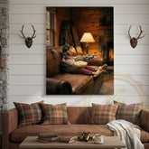 Maxcorners Duck Canvas Cozy Cabin Living Room Popcorn Canvas Wall Art