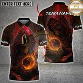 Maxcorners Bowling Cyber Reaper Multicolor Personalized Name, Team Name Shirt (4 Colors)