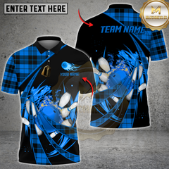 Maxcorners Bowling Caro Xmas Multicolor Customized Name, Team Name 3D Shirts