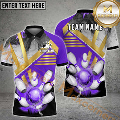 Maxcorners Striking Bowling Jersey Multicolor Options Personalized Name, Team Name 3D Shirt