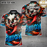 Maxcorners Darts Angry Panda Bullseye Multioptions Personalized Name, Team Name Unisex 3D Shirt (4 Colors)