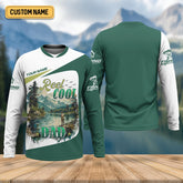 Maxcorners Reel Cool Dad Fishing SPF Shirt For Men, Funny Fishing Shirt, Fishing Shirts For Men