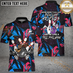 Maxcorners Bowling Cartoon Cowboy Multioptions Personalized Name, Team Name Unisex 3D Shirts