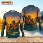 Maxcorners Don't Bobber Me Fishing Shirt, Bigfoot Fishing Shirt, SPF Long Sleeve Shirts, Presents For Fishermen