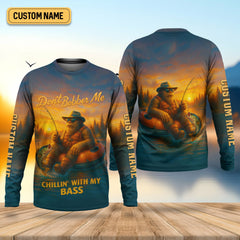 Maxcorners Don't Bobber Me Fishing Shirt, Bigfoot Fishing Shirt, SPF Long Sleeve Shirts, Presents For Fishermen