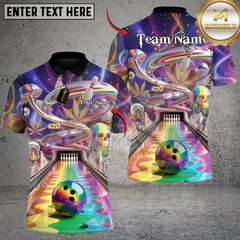 Maxcorners Trippy Universe 420 Bowling Personalized Name 3D Unisex Shirt