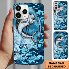 Maxcorners Mahi-mahi Fishing Phone Case Fishing Camo Phone Case Personalized Name