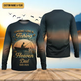 Maxcorners Fishing In Heaven SPF Shirt, Custom Fishing Shirt, Presents For Fishermen, Fishing Memorial Gift