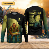 Maxcorners Sasquatch Doesn't Need A Fish Story Funny Fishing Shirt SPF Shirt For Men, Funny Fishing Shirt, Fishing Shirts For Men
