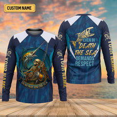 Maxcorners Marlin Fishing SPF Shirts, Dead Man and The Sea Fishing Shirts For Men, Funny Fisherman Gift