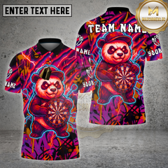 Maxcorners Darts Shirts Panda Lightning Design Multi Options Personalized Name, Team Name 3D Shirt