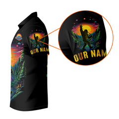 Maxcorners Gone Squatchin And Catching Alien Bigfoot Funny Fishing Shirt, SPF Shirt For Men, Fishing Shirts For Men