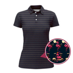 Maxcorners Flamingo Golf Shirt, Halloween Golf Shirt, Funny Pattern Golf Shirt For Golfer