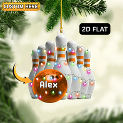 Maxcorners Bowling Lights Ornament: Personalized Christmas Decoration LM1111