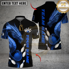 Maxcorners Dragon Bowling Design Multioptions Personalized Name, Team Name Unisex 3D Shirts