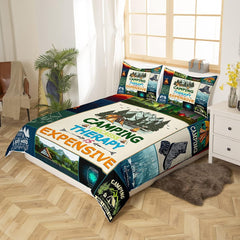 Maxcorners Camping Duvet Cover Camper Bedding Set