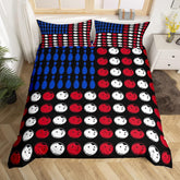 Maxcorners American Bowling Ball And Pins 3D Bedding Set