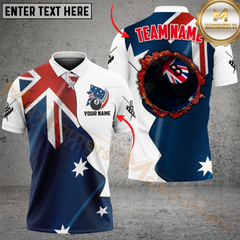 Maxcorners Billiard 8-Ball Fire Autralian Flag Personalized Name 3D Unisex Shirt