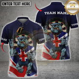 Maxcorners Bulldog Warrior UK Flag Darts Personalized Name 3D Unisex Shirt