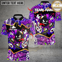 Maxcorners Bowling Cartoon Skater Multioptions Personalized Name, Team Name Unisex 3D Shirts