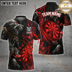 Maxcorners Darts Wolf Fire Multicolor Options Personalized Name, Team Name 3D Shirt