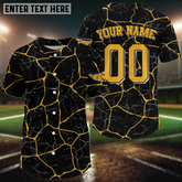 Maxcorners Lightning Baseball Jersey US Flag Theme Custom Name, Number & Logo For Men | Yellow LM2608