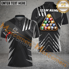 Maxcorners Ball 8 Pro Tournament 2 Billiard Jersey Multicolor Option Personalized Name, Team Name 3D Polo Shirt