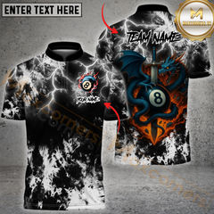 Maxcorners Billiard 8-Ball Snake Tide Dye Personalized Name 3D Unisex Shirt