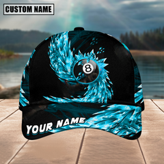 Maxcorners Billiard Ball 8 Breath Of Ice Personalized Name 3D Cap (4 Colors)