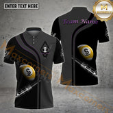 Maxcorners 9 Ball Deep Fantasy Billiard Jersey Multicolor Options Personalized Name, Team Name 3D Shirt (4 Colors)