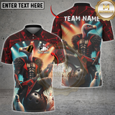 Maxcorners Bowling Rock Vulture Guitar Stage Art Multicolor Customized Name, Team Name 3D Shirt