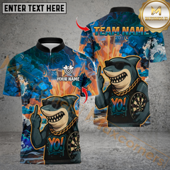 Maxcorners Fierce Shark Dartboard Multicolor Customized Name, Team Name 3D Shirts