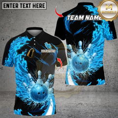 Maxcorners Bowling Ice Multicolor Customized Name, Team Name 3D Shirts