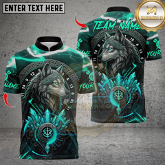 Maxcorners Darts Wolf Viking Symbol Multicolor Customized Name, Team Name 3D Shirts