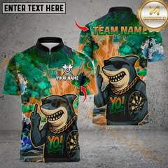 Maxcorners Fierce Shark Dartboard Multicolor Customized Name, Team Name 3D Shirts