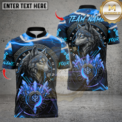 Maxcorners Darts Wolf Viking Symbol Multicolor Customized Name, Team Name 3D Shirts