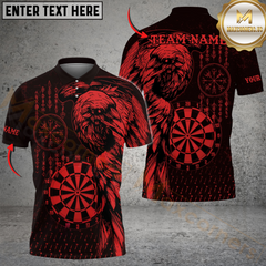Maxcorners Darts Viking Raven Multicolor Customized Name, Team Name 3D Shirts