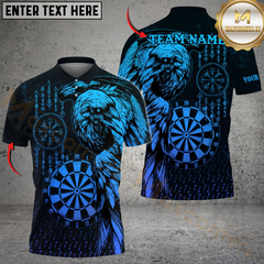 Maxcorners Darts Viking Raven Multicolor Customized Name, Team Name 3D Shirts