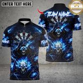 Maxcorners Darts Grim Reaper Darts Board Thunder Card Multicolor Customized Name, Team Name 3D Shirt (4 Colors)