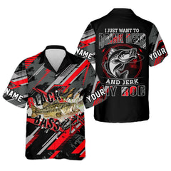 Maxcorners Bass Fishing UPF Shirts, I Just Want to Drink Beer and Jerk My Rod, Funny Fishing Shirt, Gift For Fisherman