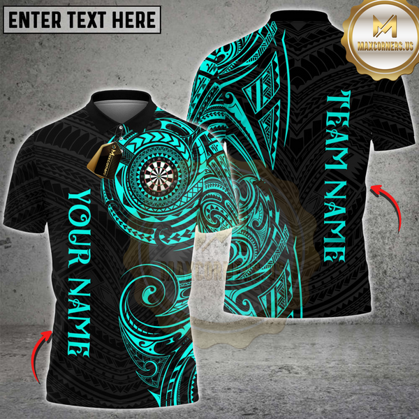 Maxcorners Darts Golden Tribal Multicolor Customized Name, Team Name 3D Shirts