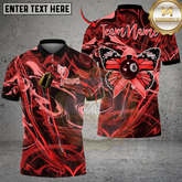 Maxcorners Billiards Ball 8 Butterfly For Awareness Personalized Name, Team Name Unisex Shirt (4 Colors)