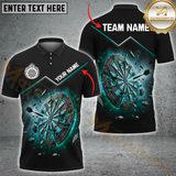 Maxcorners Darts Target Triumph Multicolor Option Customized Name, Team Name 3D Polo Shirt